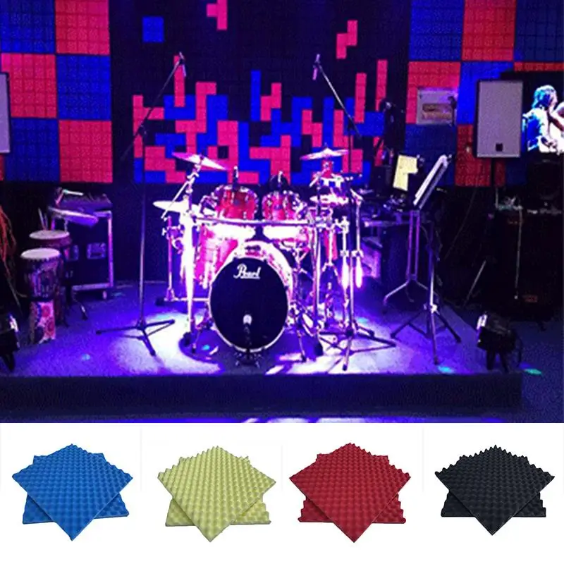 12 шт. Звукоизоляционная пена поглощающая Звукопоглощающая губка студийная