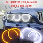 Светодиодный SMD хлопковый светильник Switchback Angel Eye Halo Ring DRL Kit для BMW X5 E53 Facelift 2004 2005 2006