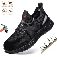 men and womens steel toe work sport safety shoes casual breathable outdoor comfortable shoes sneakers puncture proof boots