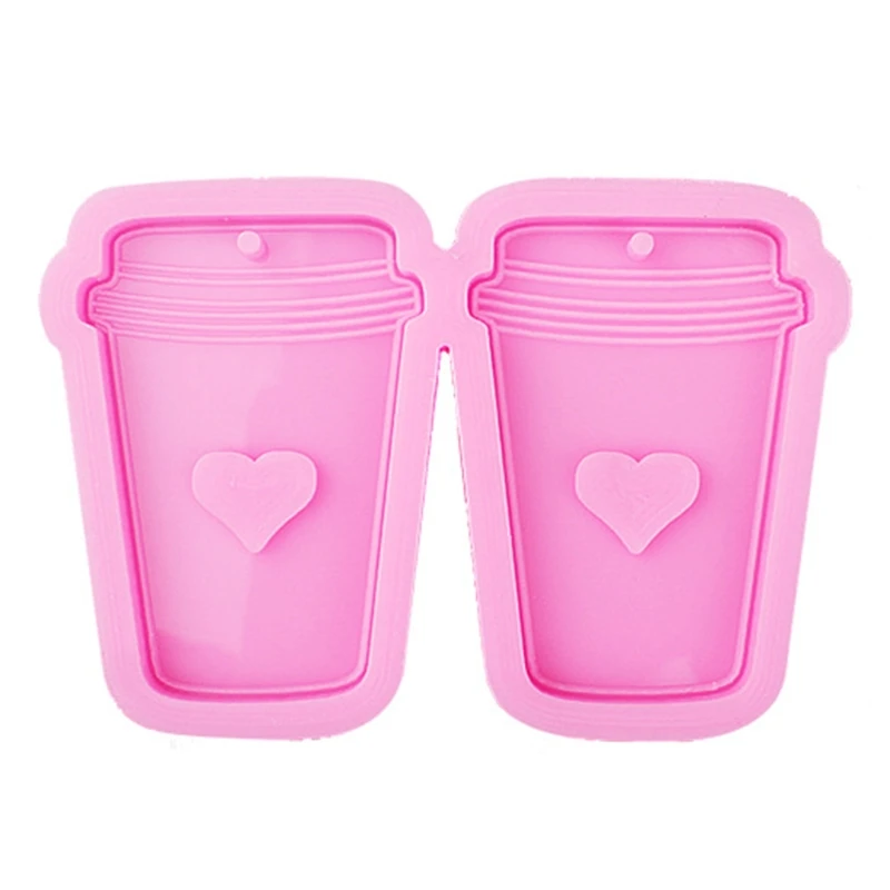 

Coffee Cup Keychain Epoxy Resin Mold DIY Crafts Earrings Pendant Silicone Mould