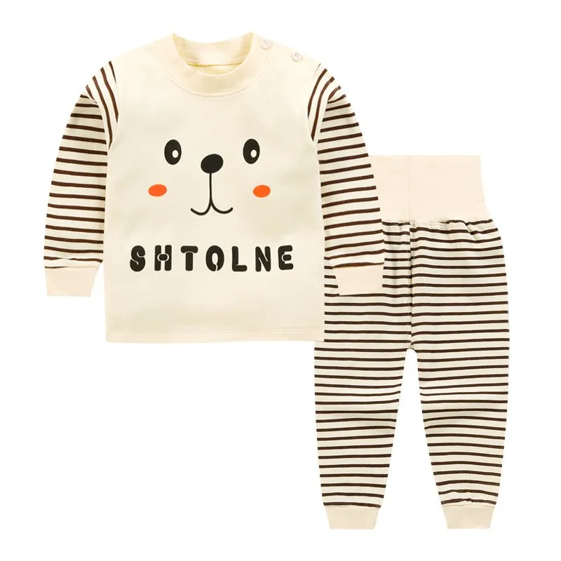 Комплект детского нижнего белья с длинным рукавом из хлопка | Детская одежда и