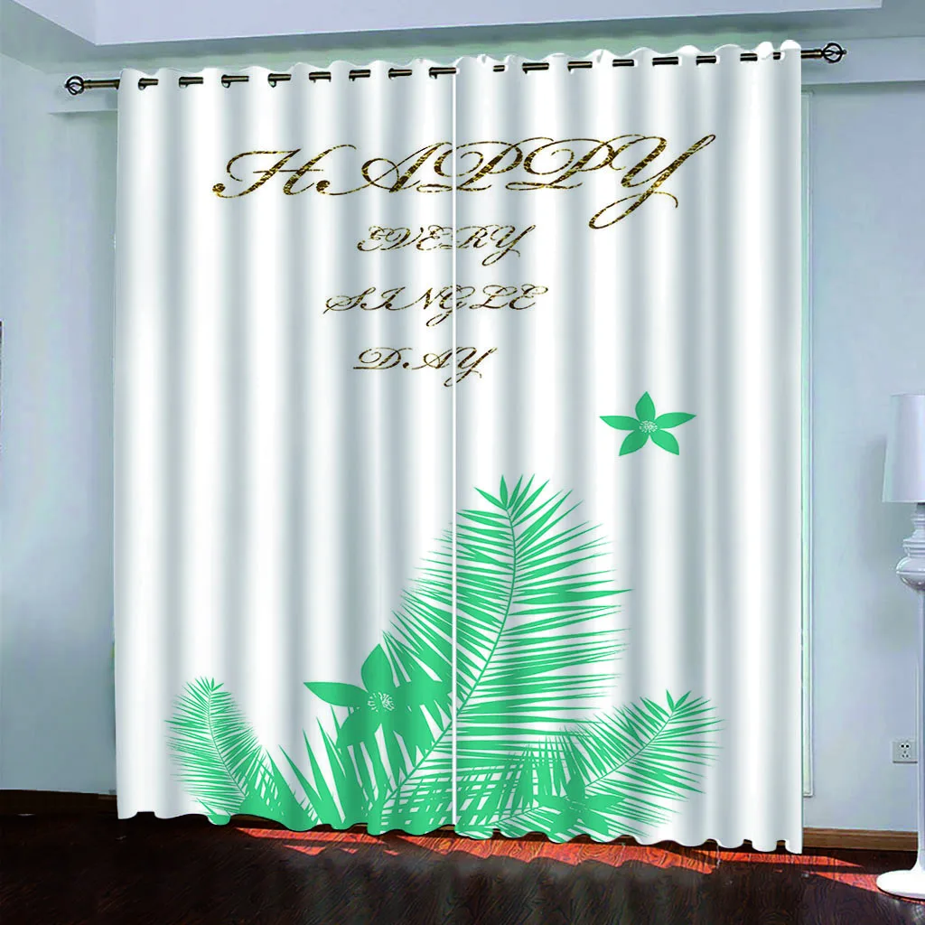 Индивидуальные затемненные занавески s абстрактные для растений гостиной