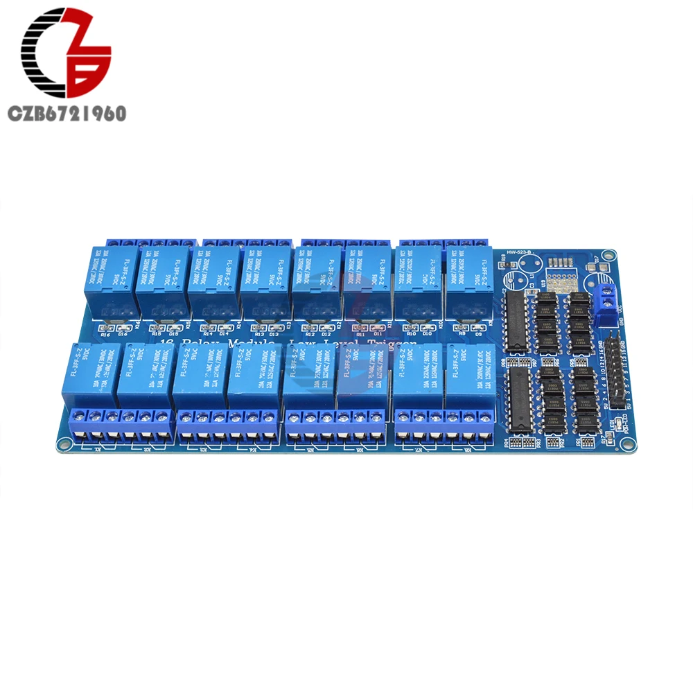 16 канальный Релейный Щит 5 в с оптроном LM2576 блок питания для Arduino|5v relay|power relay