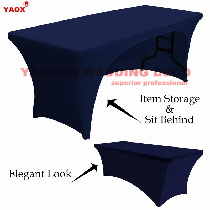 Rectangle Lycra Home Kitchen Dining Table Linen Cloth Dj Wedding Tablecloth