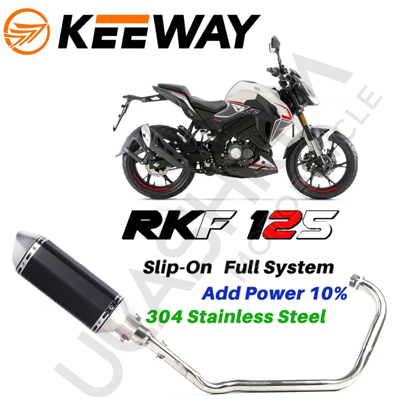 

Motorcycle Exhaust Muffler Full sytem slip on For Keeway RKF 125 RKF125 Exhaust Muffler Escape