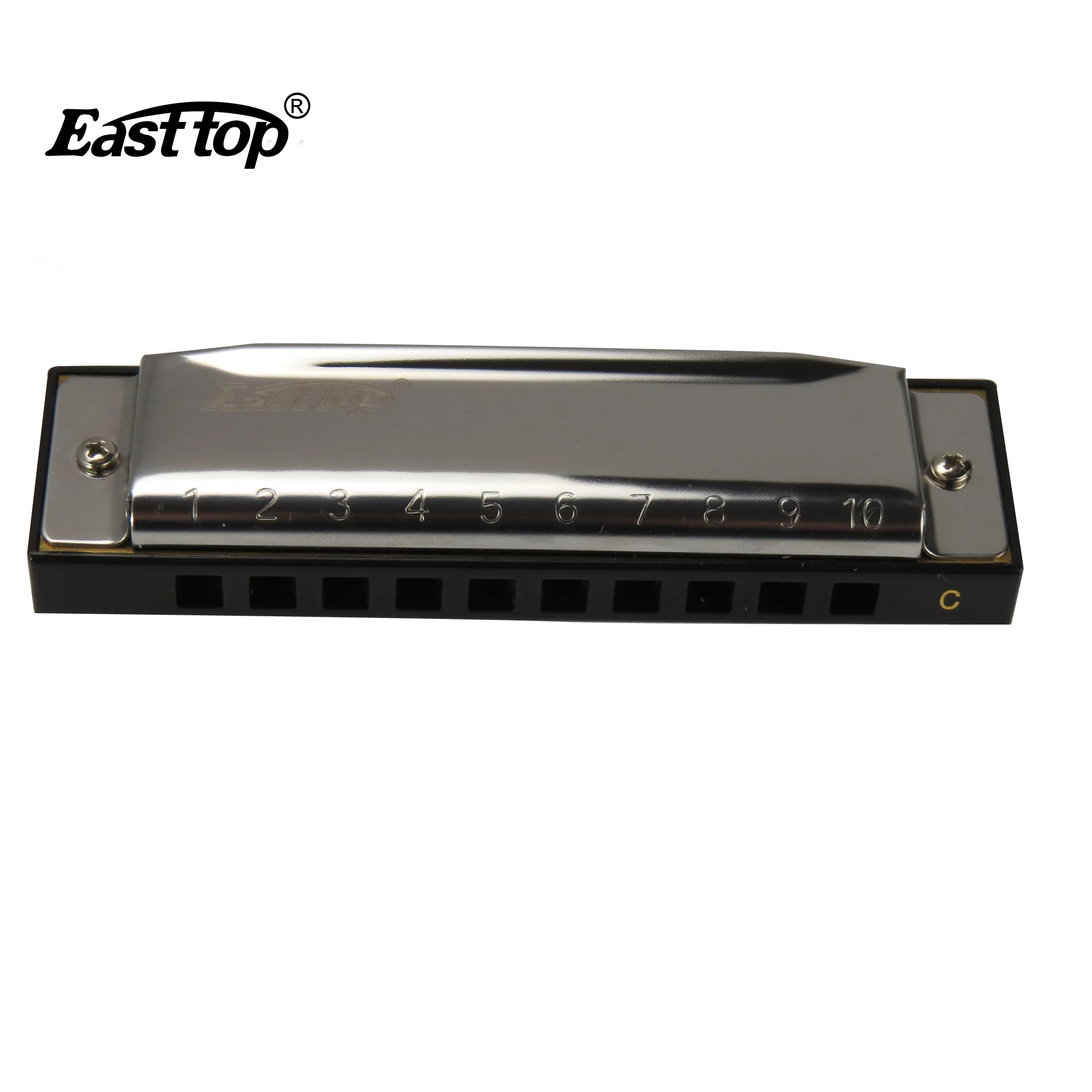 EASTTOP T10-3 10 отверстий harps diatonic крышки из нержавеющей стали гармоника
