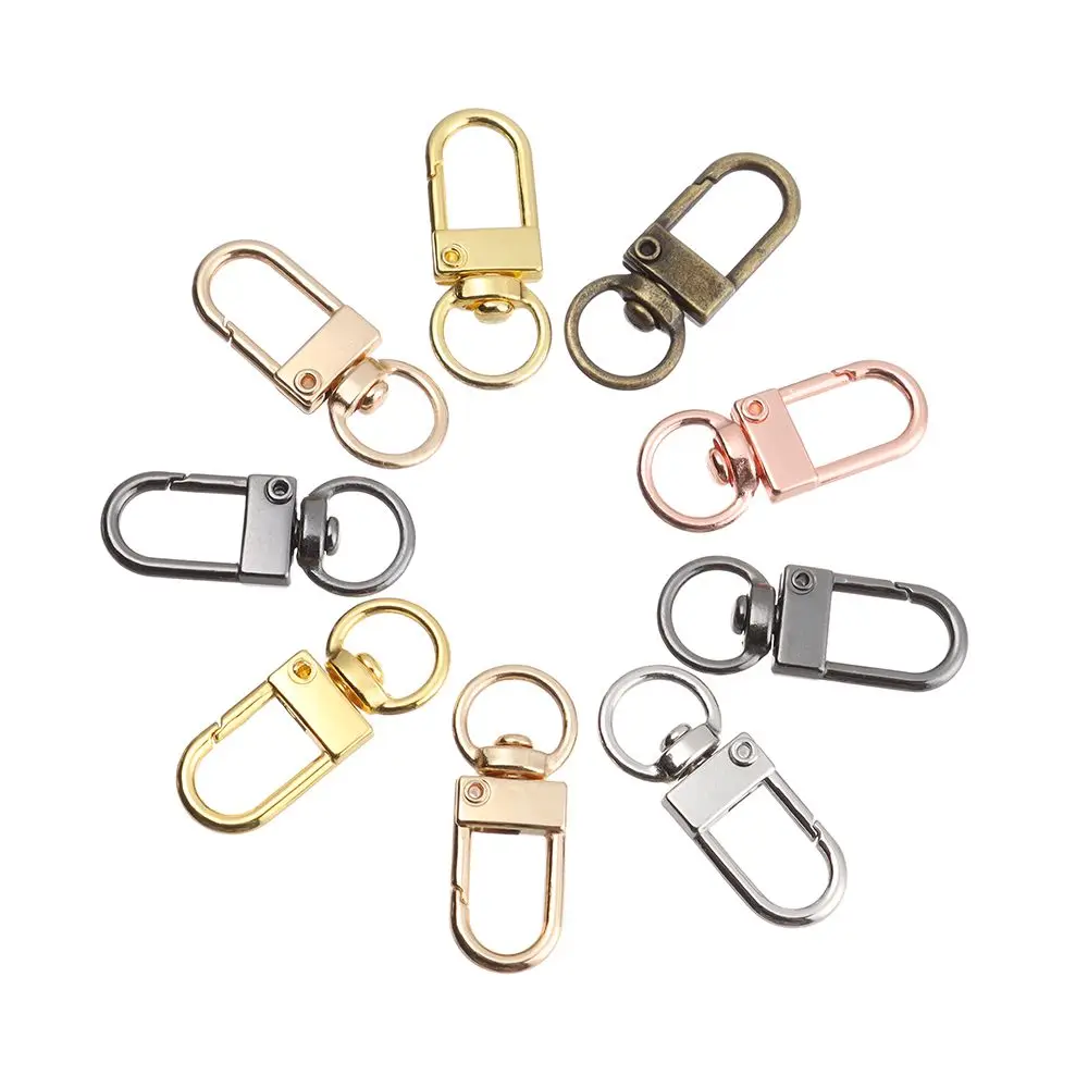 5Pcs DIY Hardware Accessories Rotating Bag Strap Buckle Zinc Alloy Collar Carabiner Snap Lobster Clasp KeyChain Universal Buckle