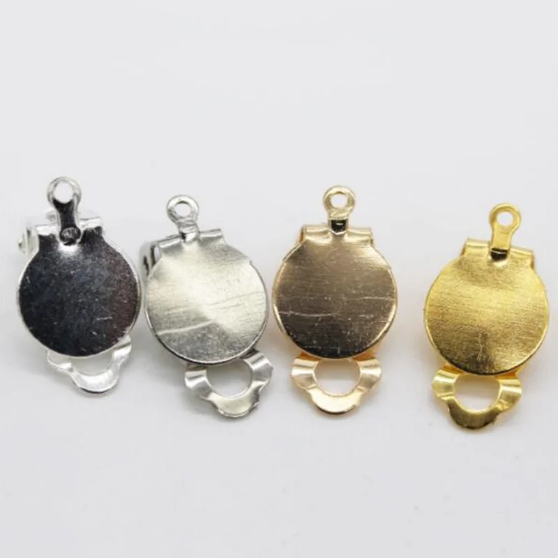 

50pcs/Lot Metal Frog Ear Clip Earrings Parts Non Pierced Ear Clips DIY Handmade Jewelry Findings Wholesale