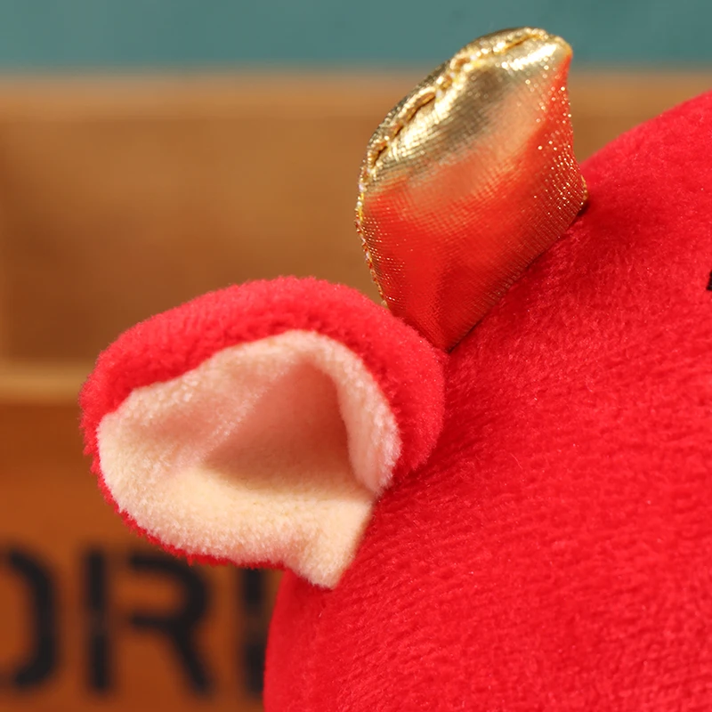

Golden Horn Tang Cattle Plush Toys Zodiac Year Of The Ox Mascot Doll Gift 1pc