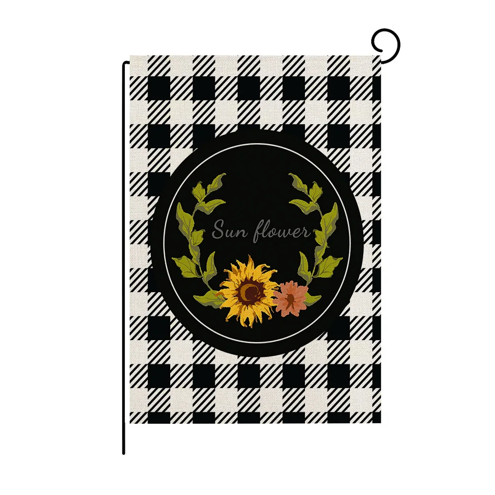 Вертикальный двухсторонний Садовый флаг в виде подсолнуха весна лето фермерский