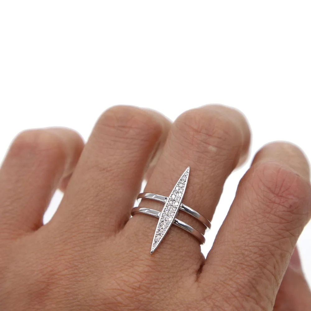 Гиперболы геометрические кольца в форме буквы V для женщин ювелирные изделия