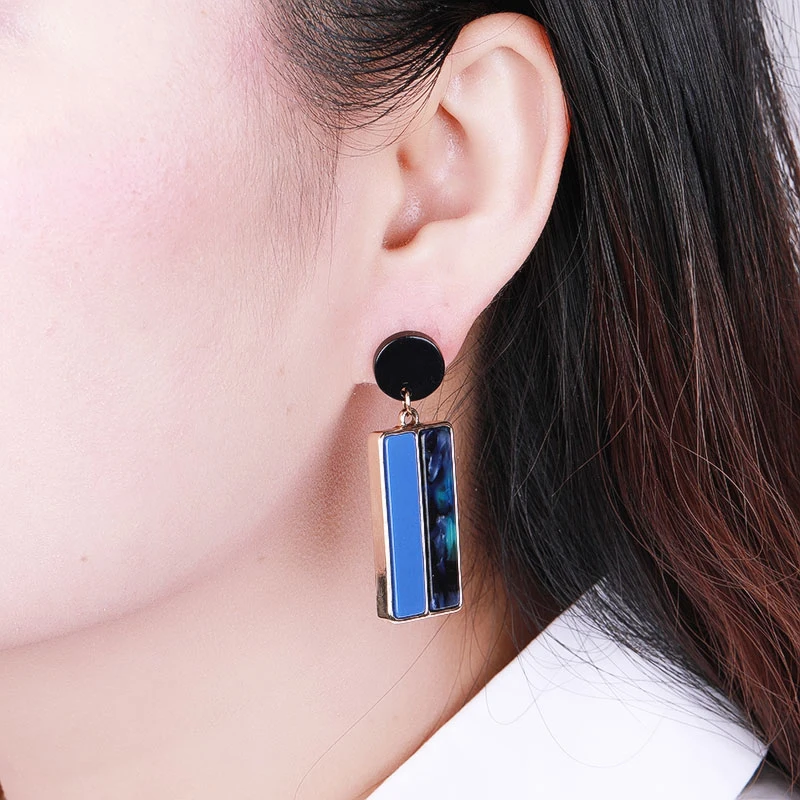 Женские винтажные акриловые серьги подвески из смолы MAIKALE Геометрические