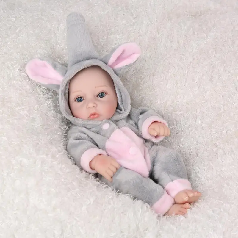 Girl 1 NPKDOLL Пупс куклы реборн игрушки реалистичные силиконовые игрушки для ванной для девочек кукла для сна девочка для новорожденных детей Рождественский подарок 10 дюймов - Цвет: Girl 1