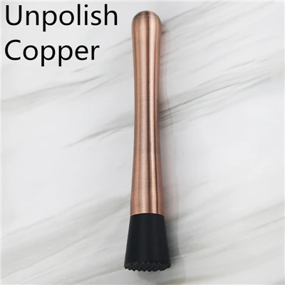 Unpolish Copper Серебро медь золото коктейль мудлер нержавеющая сталь бар миксер барная посуда Mojito коктейль DIY напиток фрукты мудлер измельченный - Цвет: Unpolish Copper