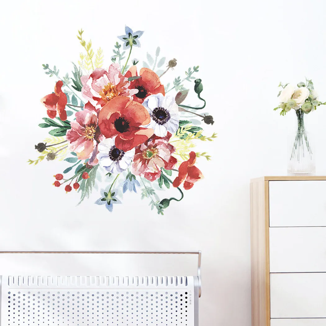 

Art Wall Stickers DIY Flower Home Background Home Decoration Living Room
