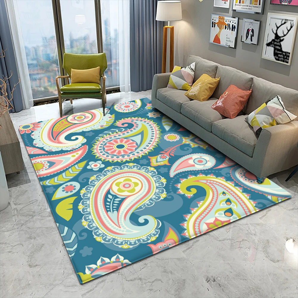 2021 Лидер продаж нескользящий декоративный коврик Пейсли-стиль с красочным