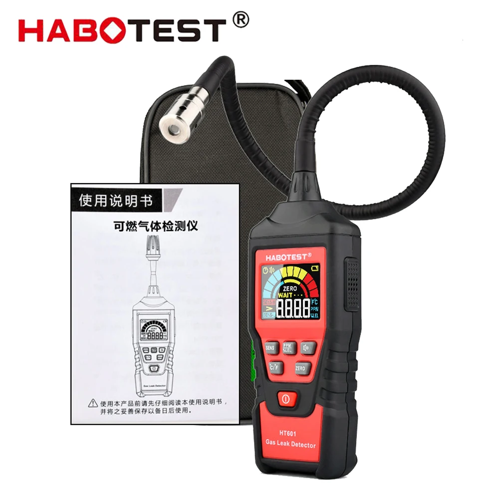 

Газоанализатор HABOTEST HT601 HT601A, детектор горючих газов, детектор утечки газа, измеритель PPM, тестер легковоспламеняющихся природных веществ