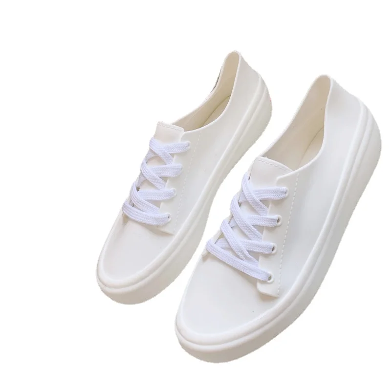 

Женские резиновые кроссовки Four Seasons, одна обувь, красивая водонепроницаемая обувь на плоской подошве, железная обувь, Рабочая обувь для дожд...