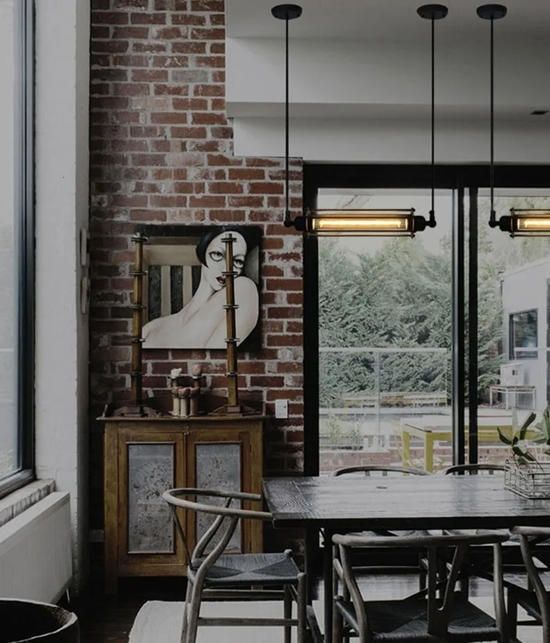 Винтажный подвесной светильник Современная Цилиндрическая Люстра для кухни