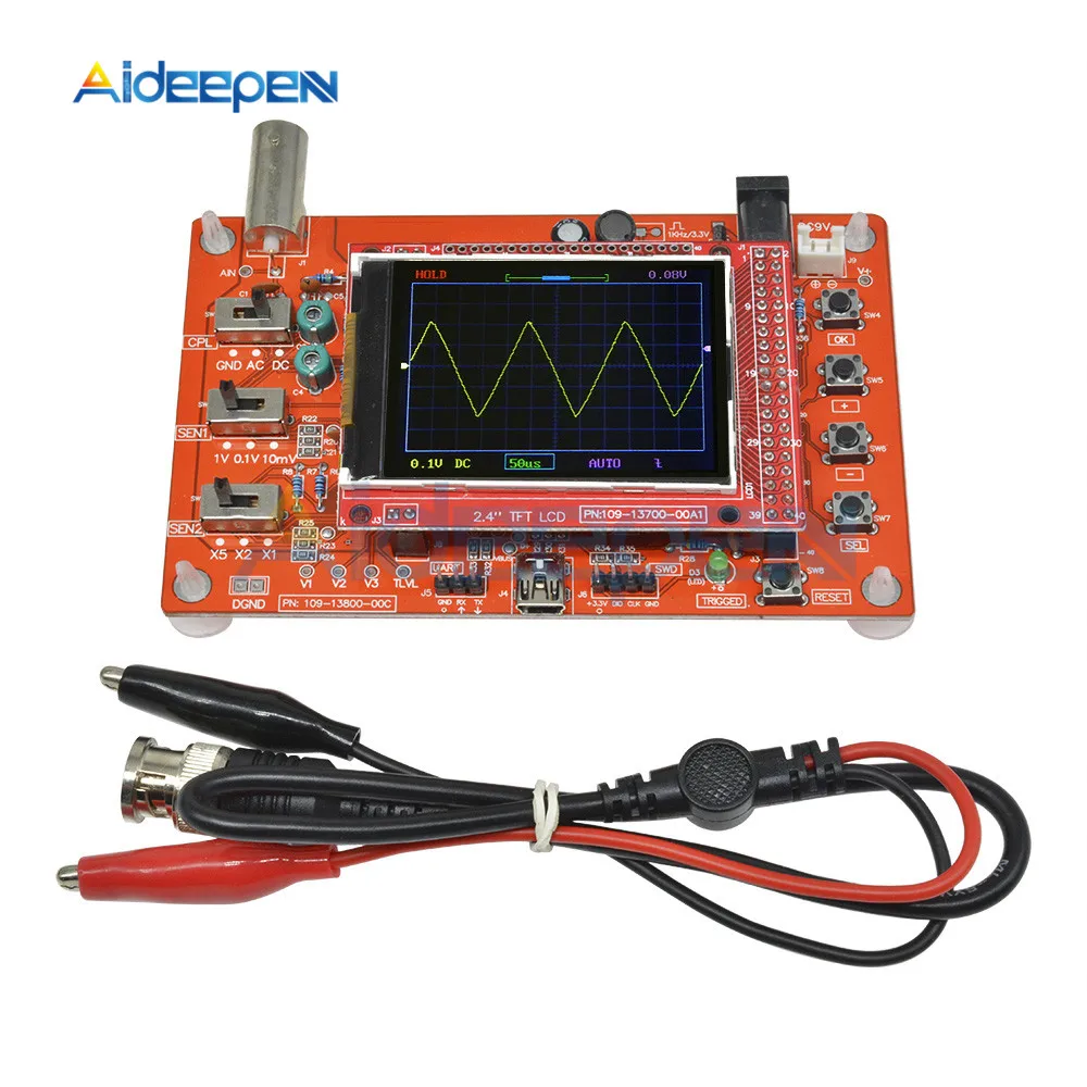Oscilloscope Собранный цифровой осциллограф 2," TFT дисплей зонд крокодил тестовый зажим для Arduino+ акриловый чехол+ DSO150 P6100 зонд - Цвет: Oscilloscope