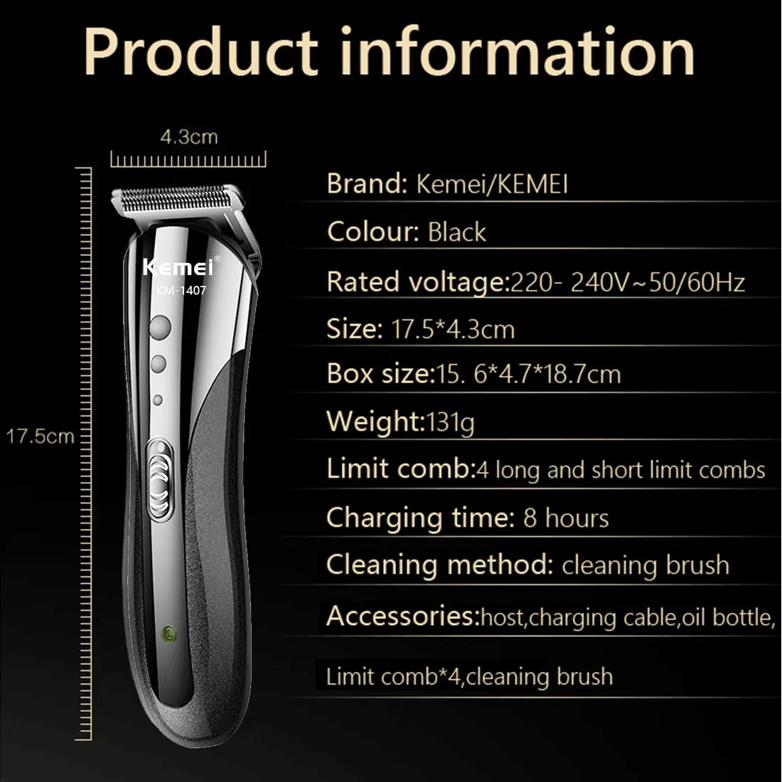 

Hair Clipper Electric Hair Trimmer For Barber Multifunctional 3 In 1 Styling Tool Household Hair Styling Razor Replaceable Blade