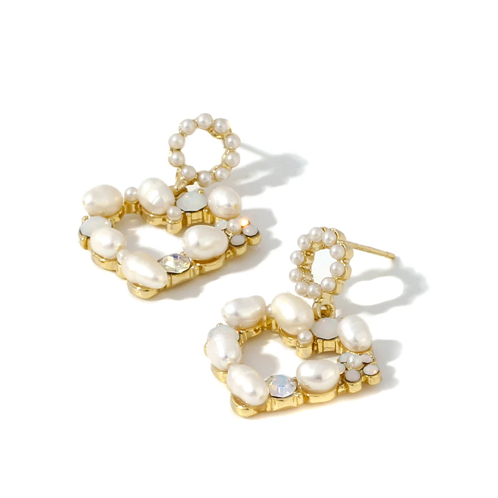 Yhpup милые романтические геометрические висячие серьги в форме сердца с