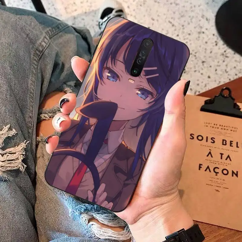 

YNDFCNB Mai Sakurajima anime girl Phone Case for Redmi 5 6 7 8 9 A X pro plus K20 S2 K30 pro Go