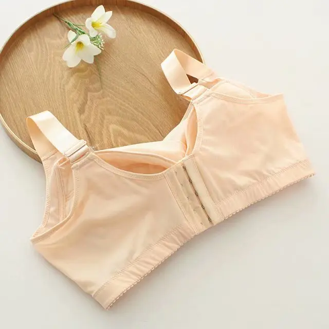 

MissLymi Plus Size Female Bras Summer New 2021 No Sponge No Steel Ring Ultra-thin Healthy No Compression Bra Women's Underwear