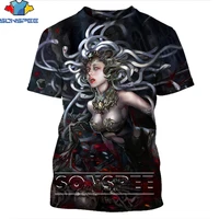 sonspee sexy power medusa shirt 3d printing men womens summer casual fashion man snake girl oversize tshirt kids tshirts top