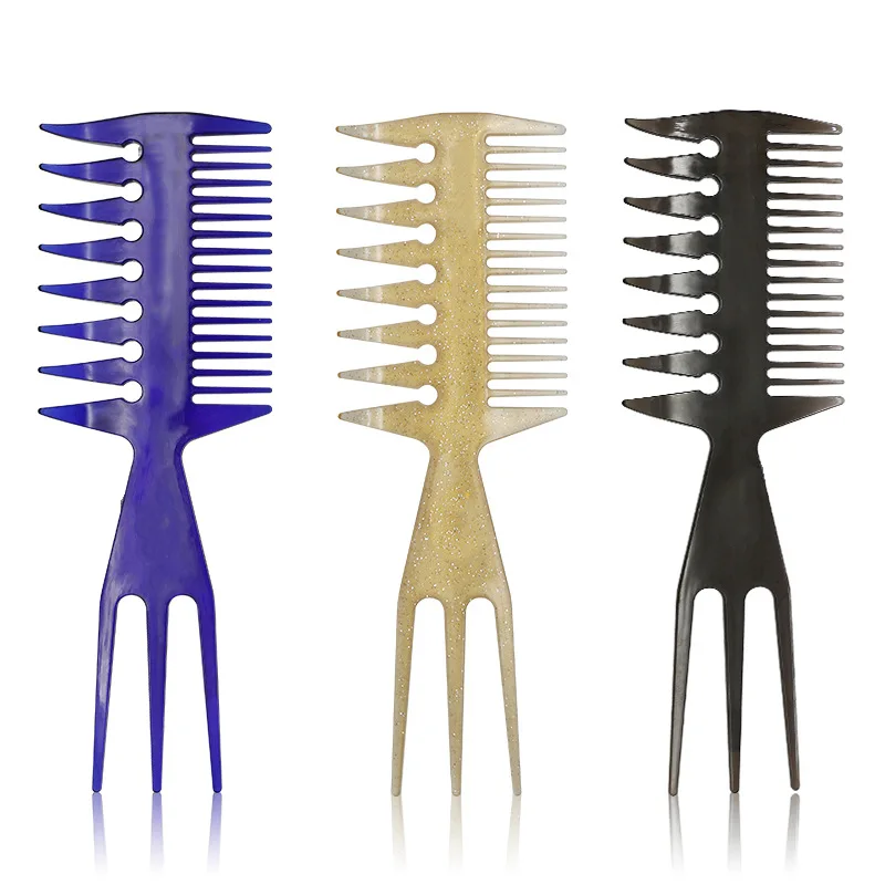 

1PC Oil Head Comb Men's Wide Tooth Comb Men's Household Retro Styling Hairbrush Barber Shop Highquality Hairdressing Tools Y0409