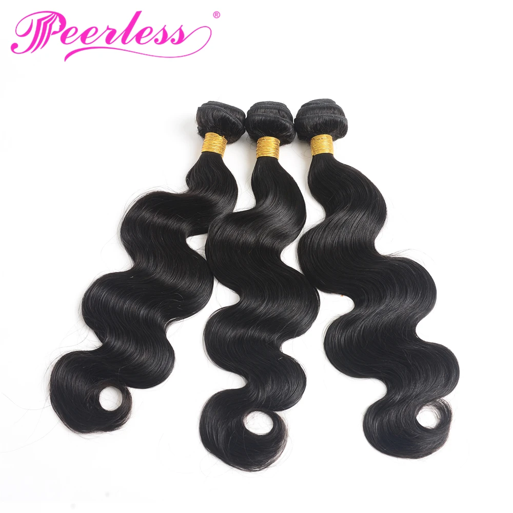 PEERLESS волос 3/4 шт./лот волнистые пряди перуанских Инструменты для завивки 100%