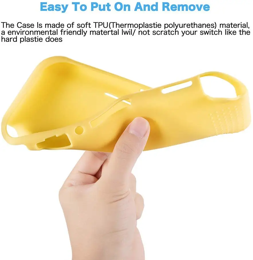 Защитные аксессуары силиконовый чехол для Nintendo Switch Lite с 2 упаковками закаленное