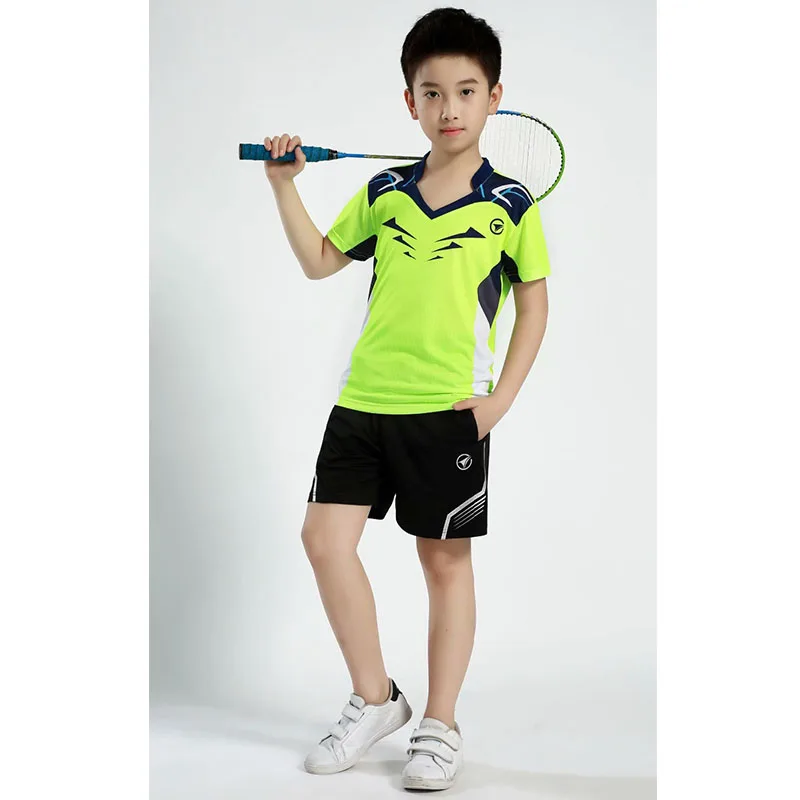 Детские футболки комплекты для мальчиков и девочек Спортивная быстросохнущая