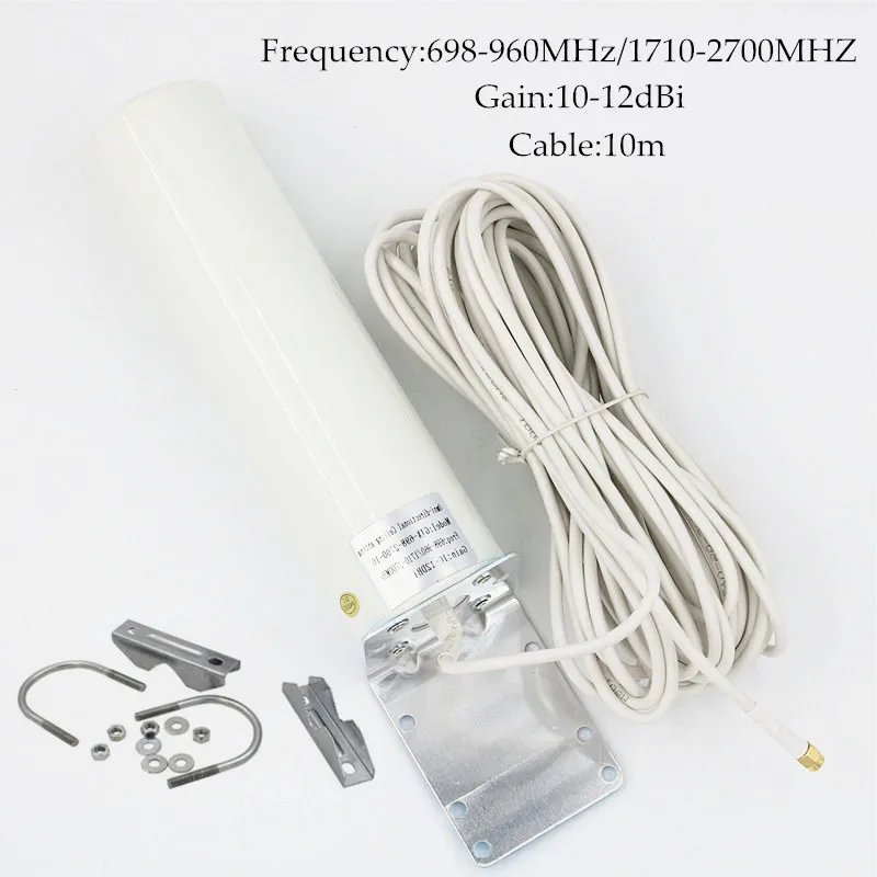 Антенна LTE 3G 4G внешняя антенна SMA M наружная с кабелем 10 м SMA/TS9/CRC9|Антенны для связи|