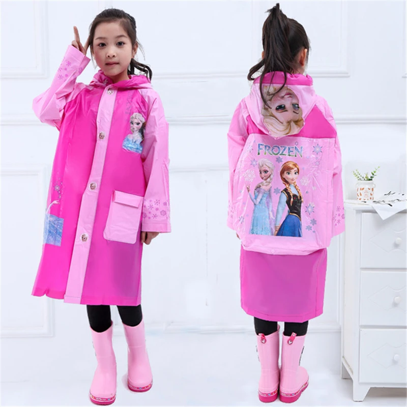 Дождевик детский Холодное сердце мультяшный надувной головной убор пончо для
