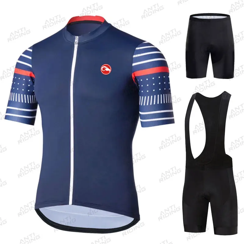 

2021 Summer Cycling Clothing Short Sleeve Jersey Set pro Road Bike Short Clothes Summer Bicycle Triathlon Skinsuit Cycle Shirt