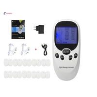 whole english key dual input electrical stimulator full body relax muscle massagerpulse tens acupuncture therapy20 pads
