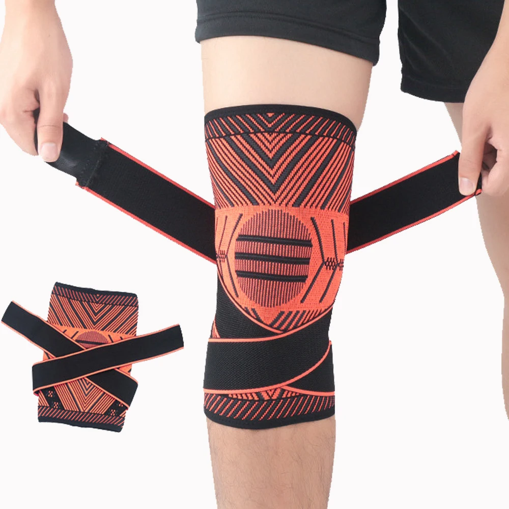 

1 шт., компрессионный бандаж для колена, эластичные наколенники, поддержка спорта, баскетбола, футбола, спортзала, регулируемые колени, защит...