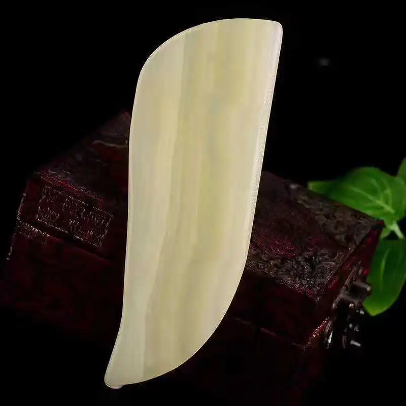 Натуральный нефритовый гуаша Нефритовый камень для лифтинга лица расслабления