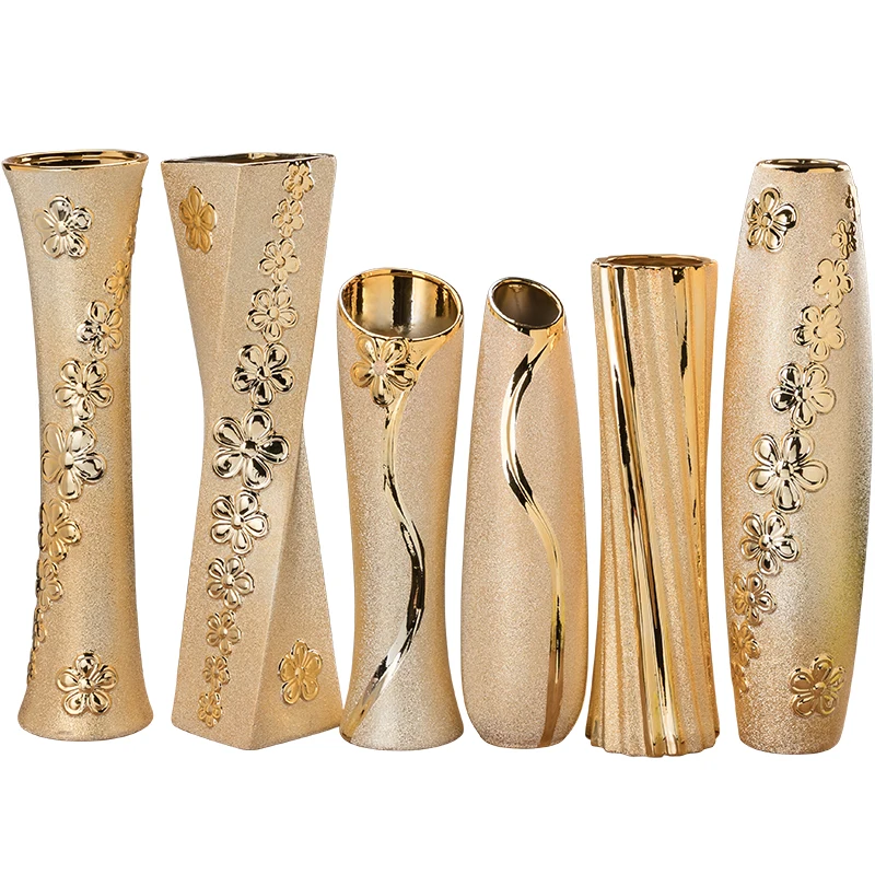 

Ark of TV of sitting room of aureate pottery and porcelain be born big vase places adornment household porch vase