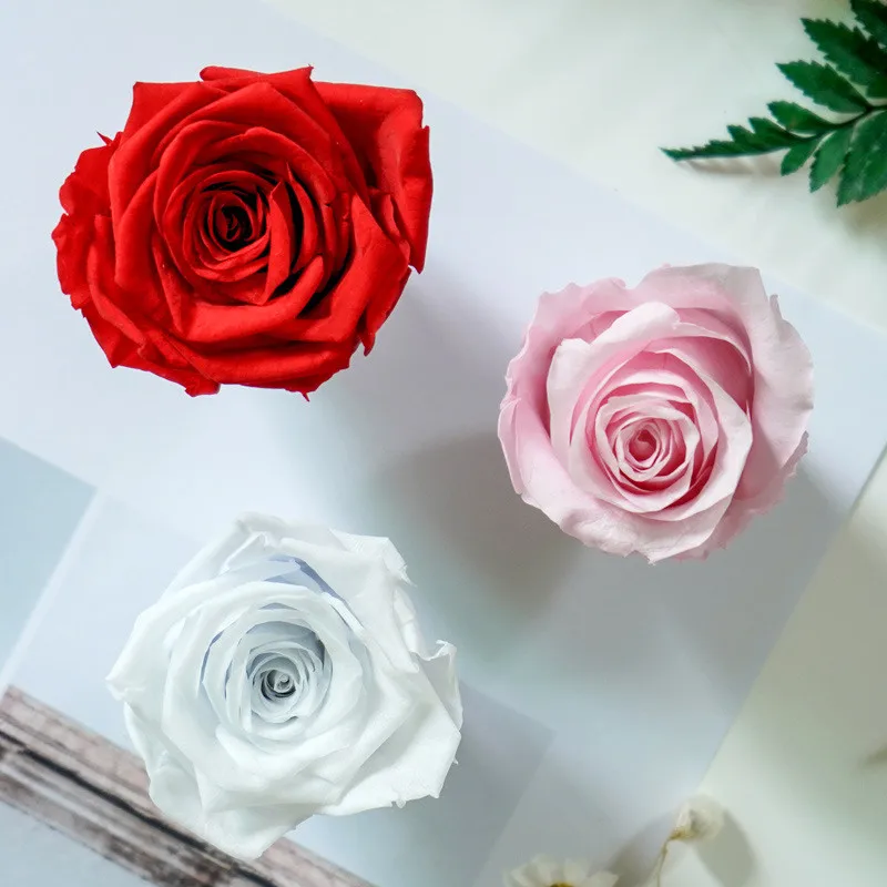 

8 шт./лот 4-5 см красный вечный цветок, бутоны роз, высококачественные сохраненные цветы, неувядающая Роза, цветок на День святого Валентина, П...