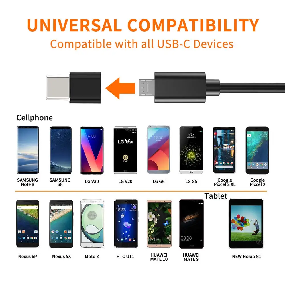 10 шт. адаптер USB Type C (папа) Micro (мама)|Зарядные устройства для телефонов| |