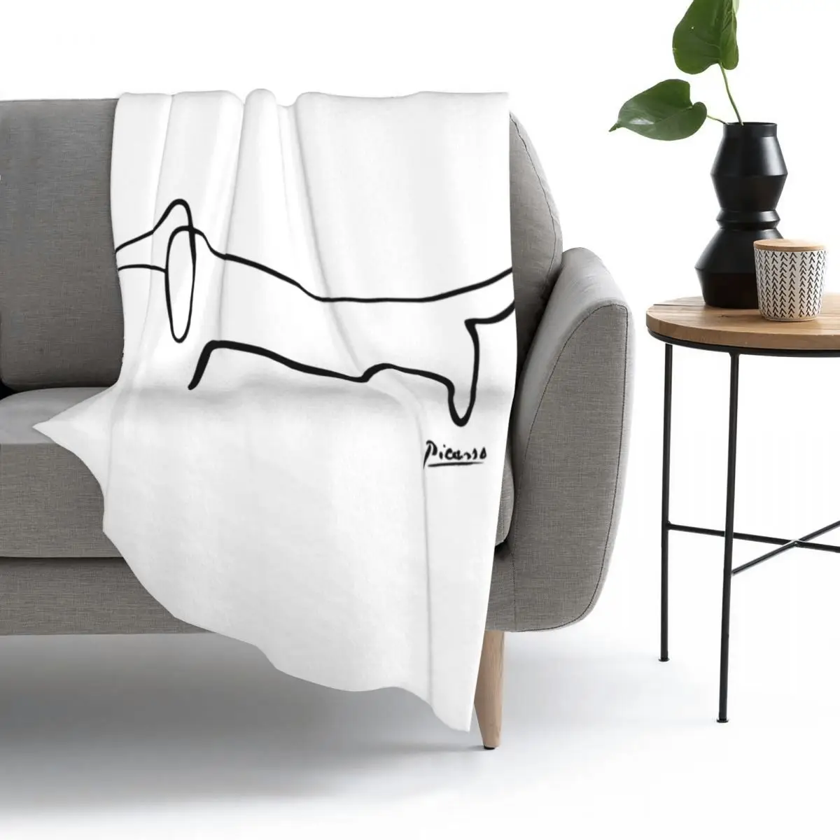 

Pablo Picasso Wild Wiener Dog Dachshund Throw Blanket Sofa blanket Plush Flannel Cozy Thickened double-sided velvet blanket