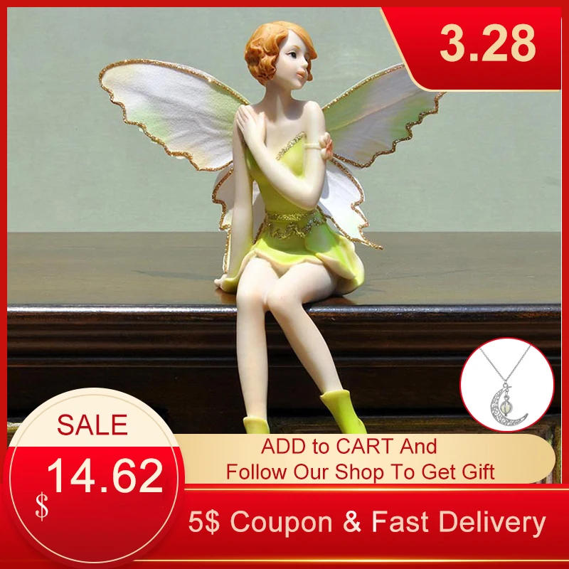 Летающий цветочный Сказочный креативный подарок статуя украшение из смолы