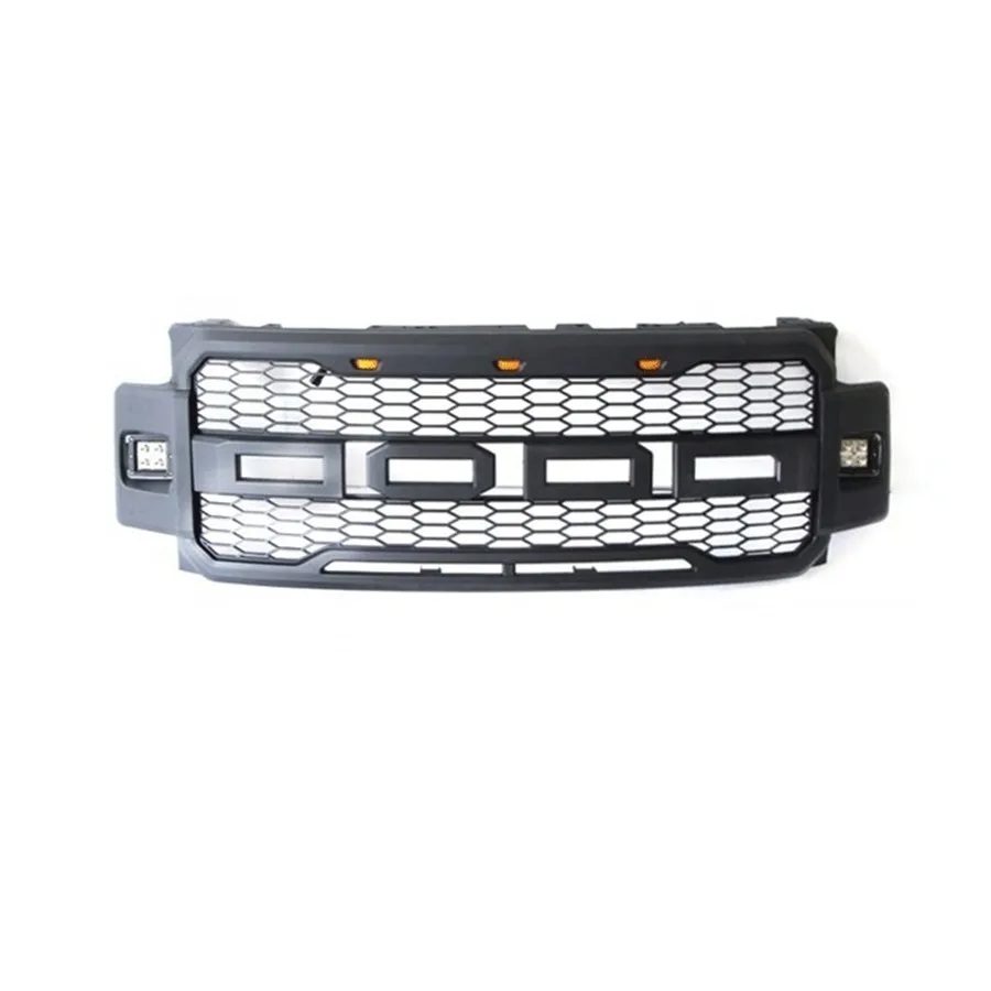 Серый/черный решетка гриль Led для Ford F250 F350 SuperDuty сталь Raptor стиль 2017 2018 2019|Номерной