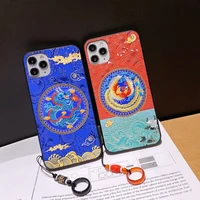 the new embroidered ethnic style phone case is suitable for iphone 11 11promax x xs xr xsmax 7 8 8plus se2020 protective case