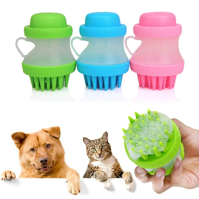 Новинка креативный силиконовый распылитель для собак и кошек щетка ванны мягкая