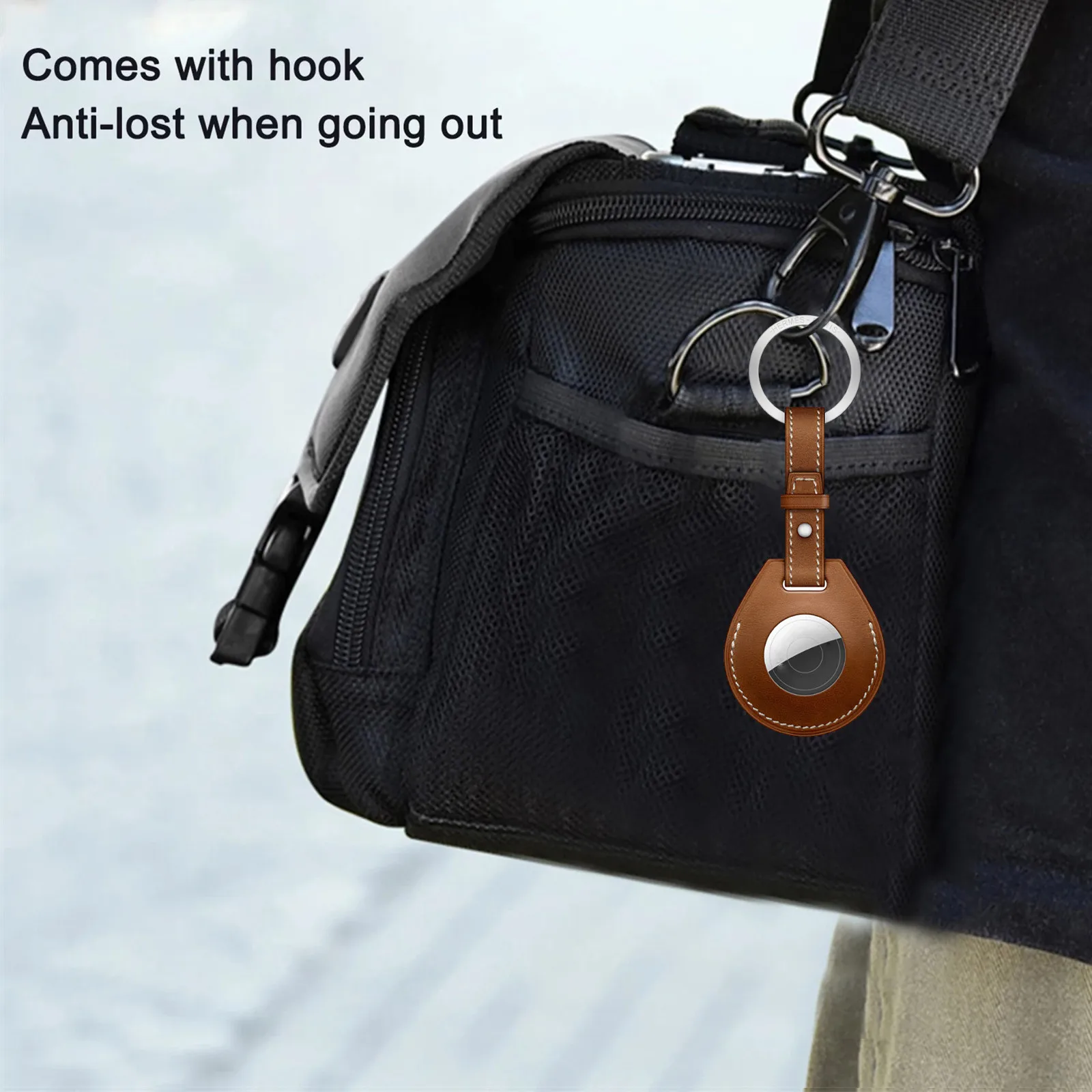 

Protective Sleeve Pu Leather Case Cover For Apple Airtag Tracker Location Protector For Iphone 1 12 Pro Max Mini Airtags Keychai