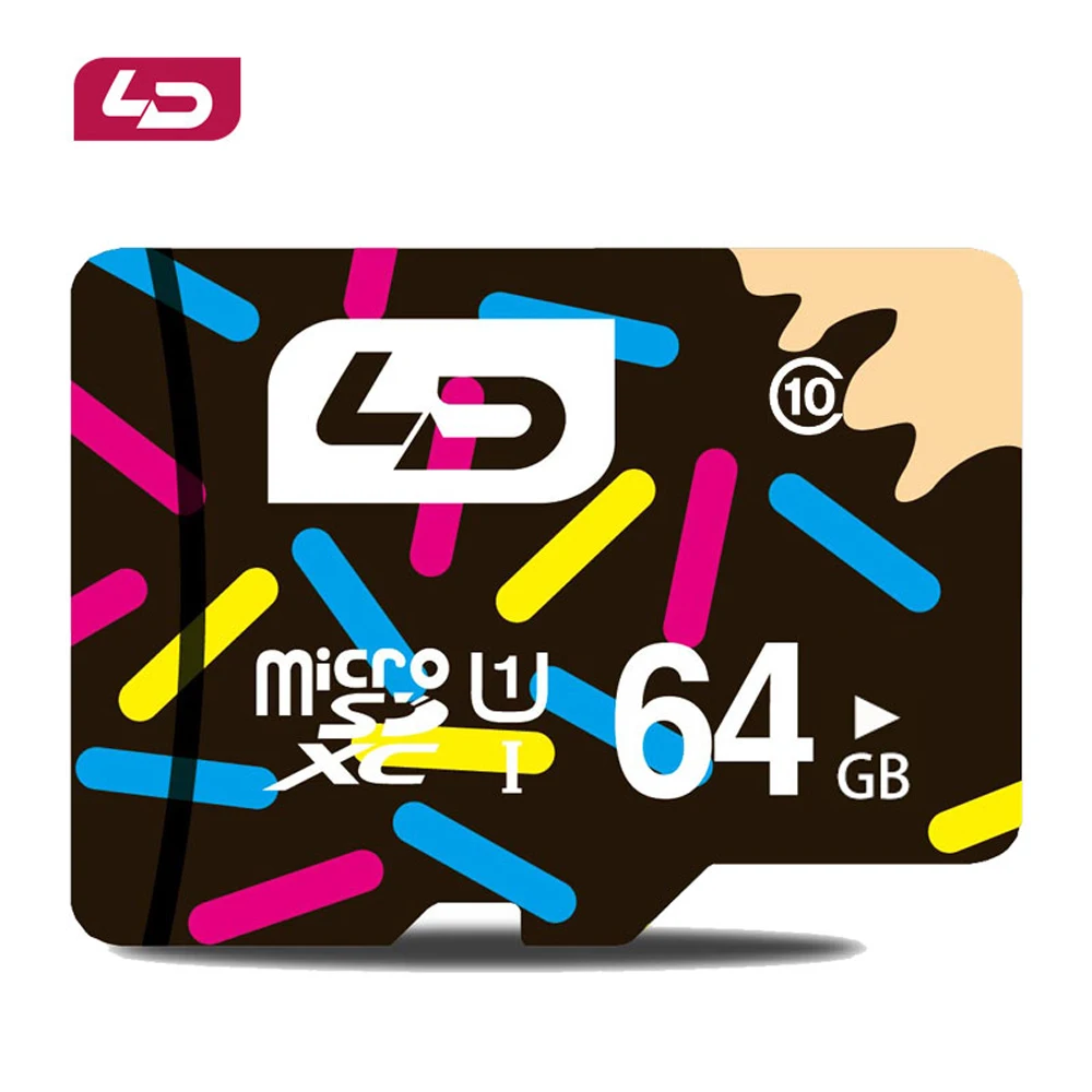 Карта памяти LD Micro SD класс 10 UHS-I 128 ГБ 64 32 16 TF-карта 8 microsd для смартфонов и настольных