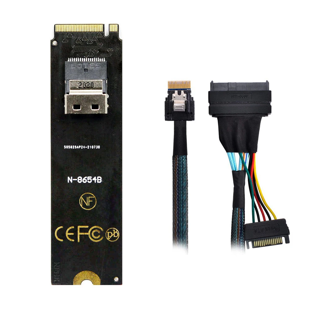 NGFF M-Key NVME to SFF-8654 Slimline SAS Card Adapter and U.2 U2 SFF-8639 PCIe SSD Cable for Mainboard | Компьютеры и офис